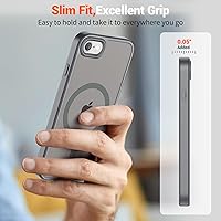 Vista 172 de SUPFINE - Funda magnética para iPhone 13 Pro Max (compatible con MagSafe), (protección contra caídas de grado militar de 10 pies), delgada, Negro