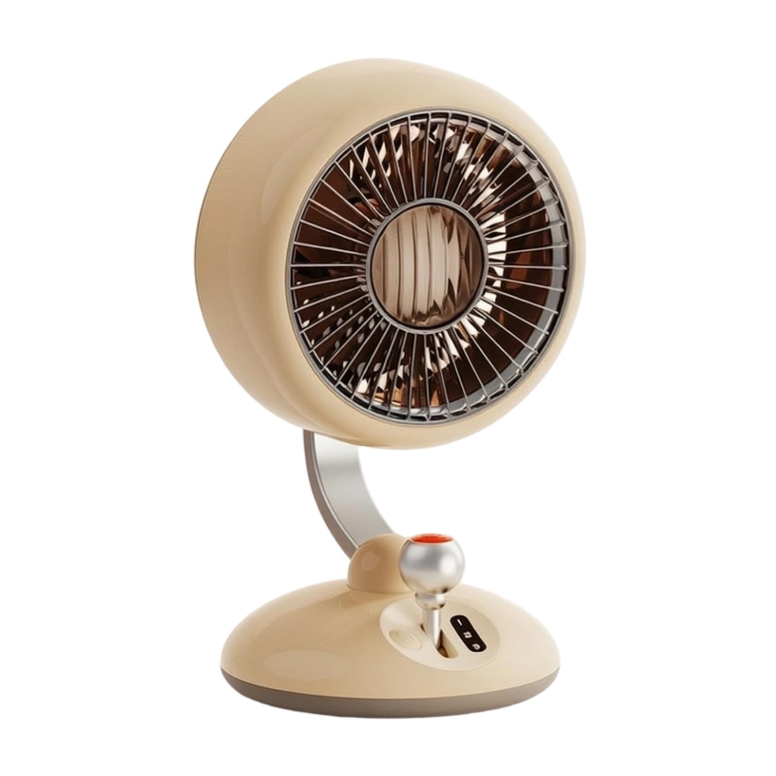 Ventilatore USB Ricaricabile Compatto Ventilatore Ricaricabile per Impiegati, Scrivania, Beige