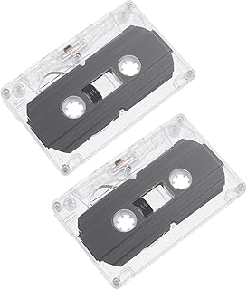 SECFOU 2 Pçs Cassete 30 Fitas Cassete De Áudio Fitas Cassete Em Branco Caixa De Fita Cassetes De Gravação De Voz Cassetes Transparentes Fitas Cassetes De Gravação De Baixo Ruído Mistura