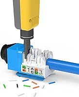 Vista 6 de Network Tool kit, RJ45 Crimp Tool kit Pass Through Crimper Cat6 Cat5 Cat5e Crimping Tool, Wire Tracker, 110/88 Punchdown Tool, Stripper, Cutter