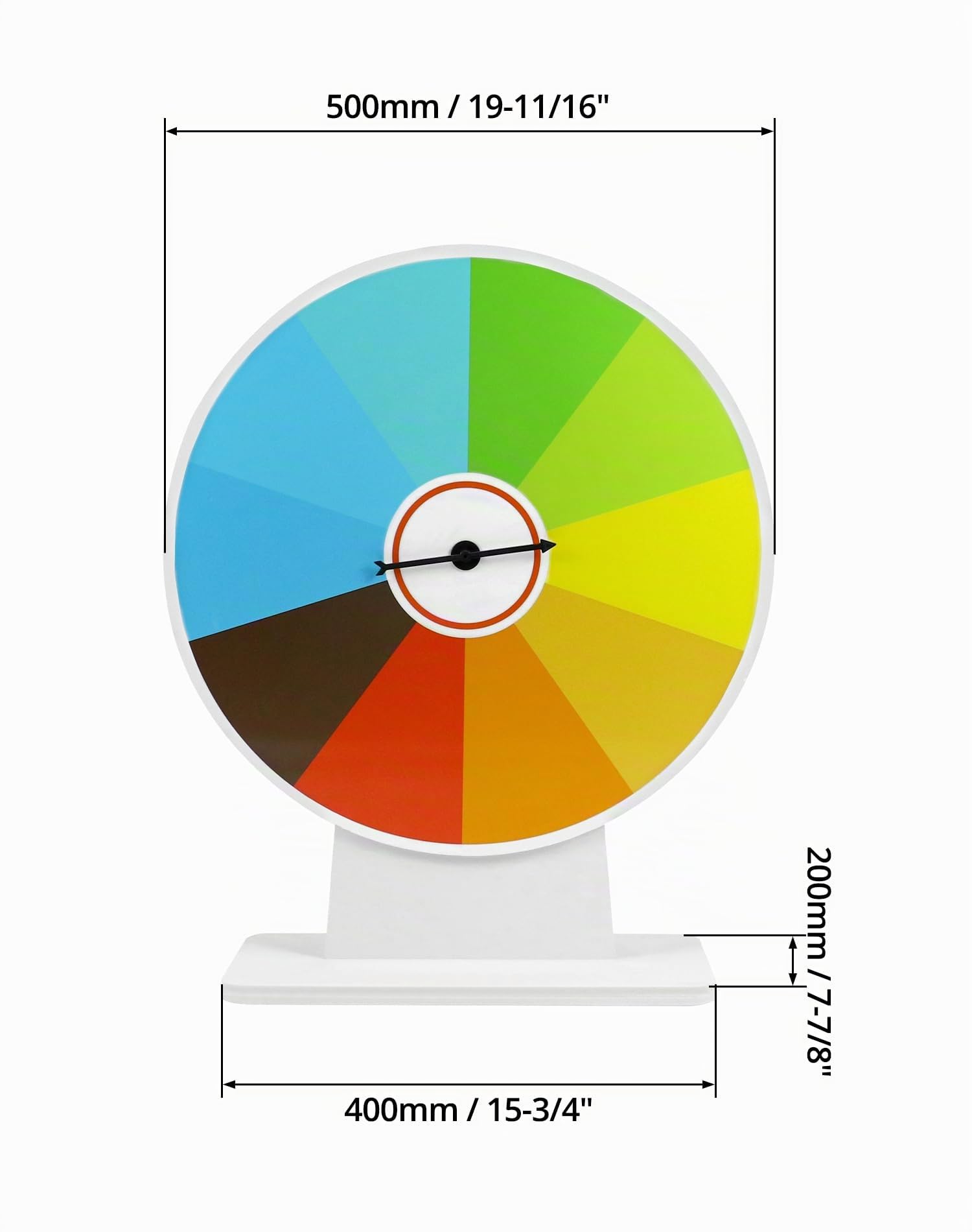 Roue de la fortune de 43 cm - Avec gomme et marqueur - Plateau pour Roue de la fortune de 43 cm - Avec gomme et marqueur - Plateau pour