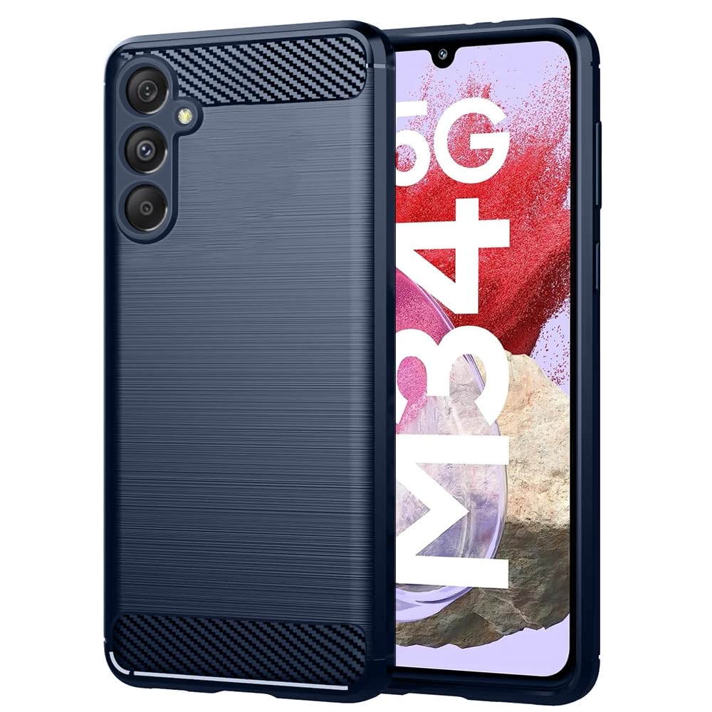 TheGiftKart Rugged Shockproof Back Cover Case for Samsung Galaxy M34 5G / F34 5G | Anti-Fingerprint Finish | Stylish Design | 360 Degree Protection Back Cover for Samsung M34 5G / F34 5G (Blue) (B0CC8J8H32) Amazon Price History, Amazon Price Tracker