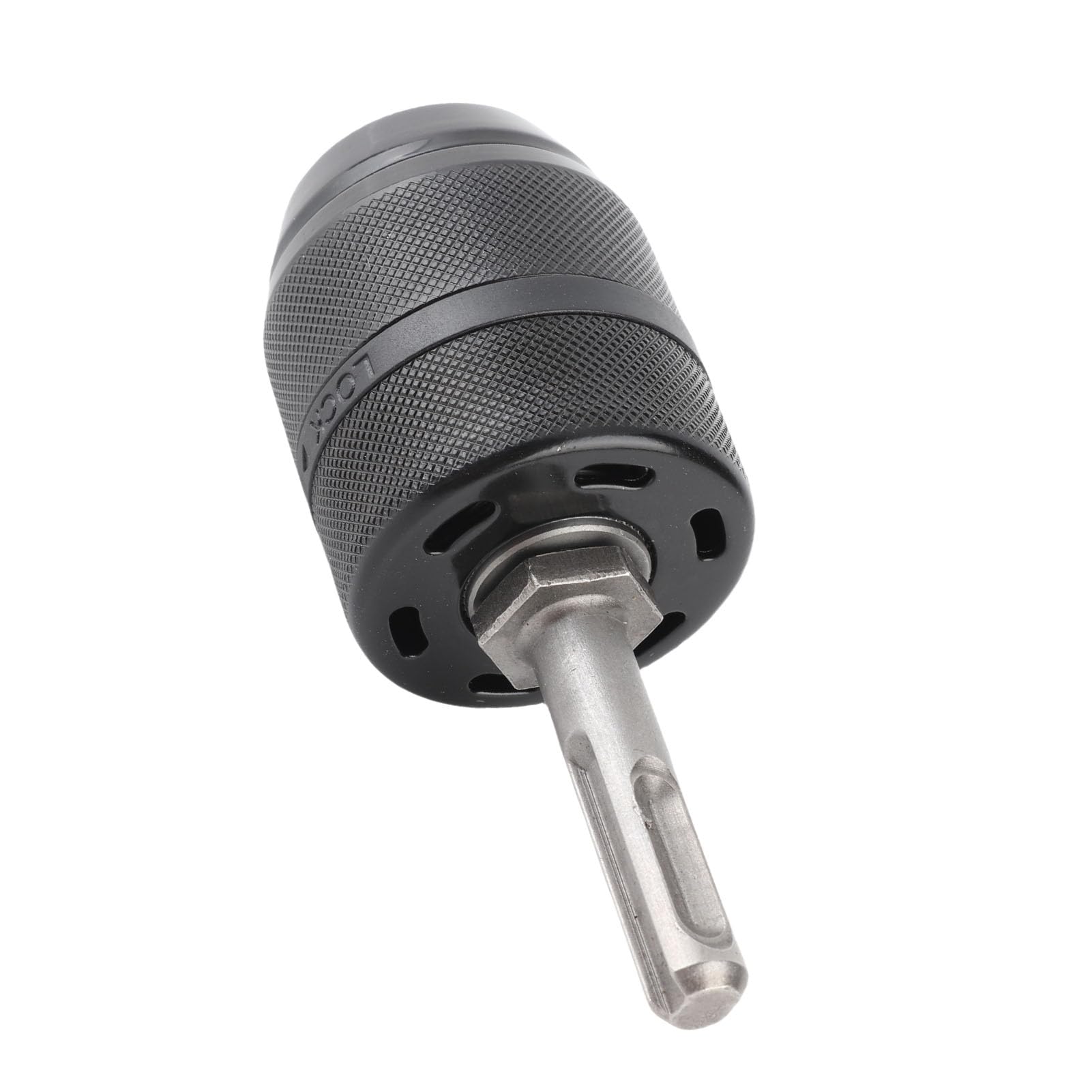 Adaptador de Acero Cromado con Portabrocas SDS sin Llave, Diseño Autoajustable, 2-13mm, Compatible con Taladro Percutor y Torno