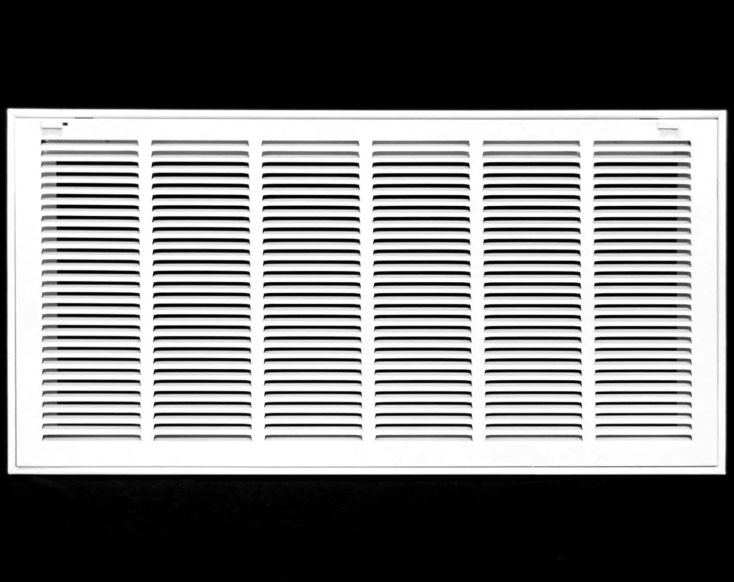 HVAC Premium 50'' X 20 Steel Return Air Filter Grille for 1'' Filter - Fixed Hinged - Ceiling Recommended - HVAC Duct Cover - Flat Stamped Face - White [Outer Dimensions: 52.5 X 21.75]