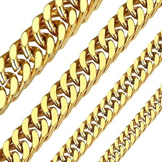 Cuban Link Chain for Men Women Stainless Steel Curb Chain