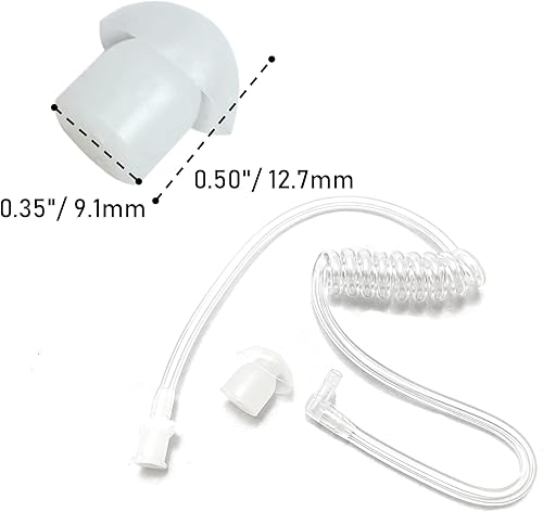 Miniatura 3 de MaximalPower Punta de oído de silicona transparente de 2 piezas para radios bidireccionales