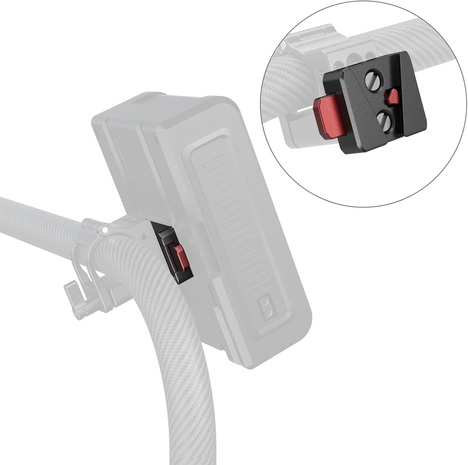 SMALLRIG V-Lock Mount Plate Kit, Mini V Mount Battery Plate with 1/4"-20 Threaded Holes, Quick Release and Lightweight for V-Mount Battery, Monitors, Magic Arms