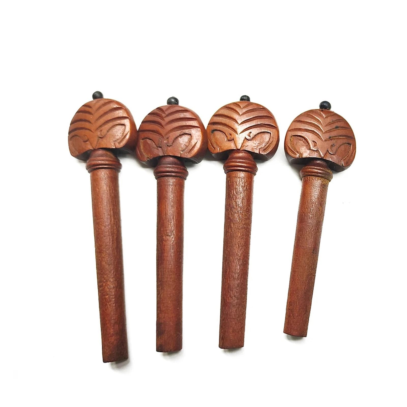 Juego de clavijas de afinación de violín acústico tallado, accesorios de madera de ébano Natural, 1 Juego, for 4/4(Black)