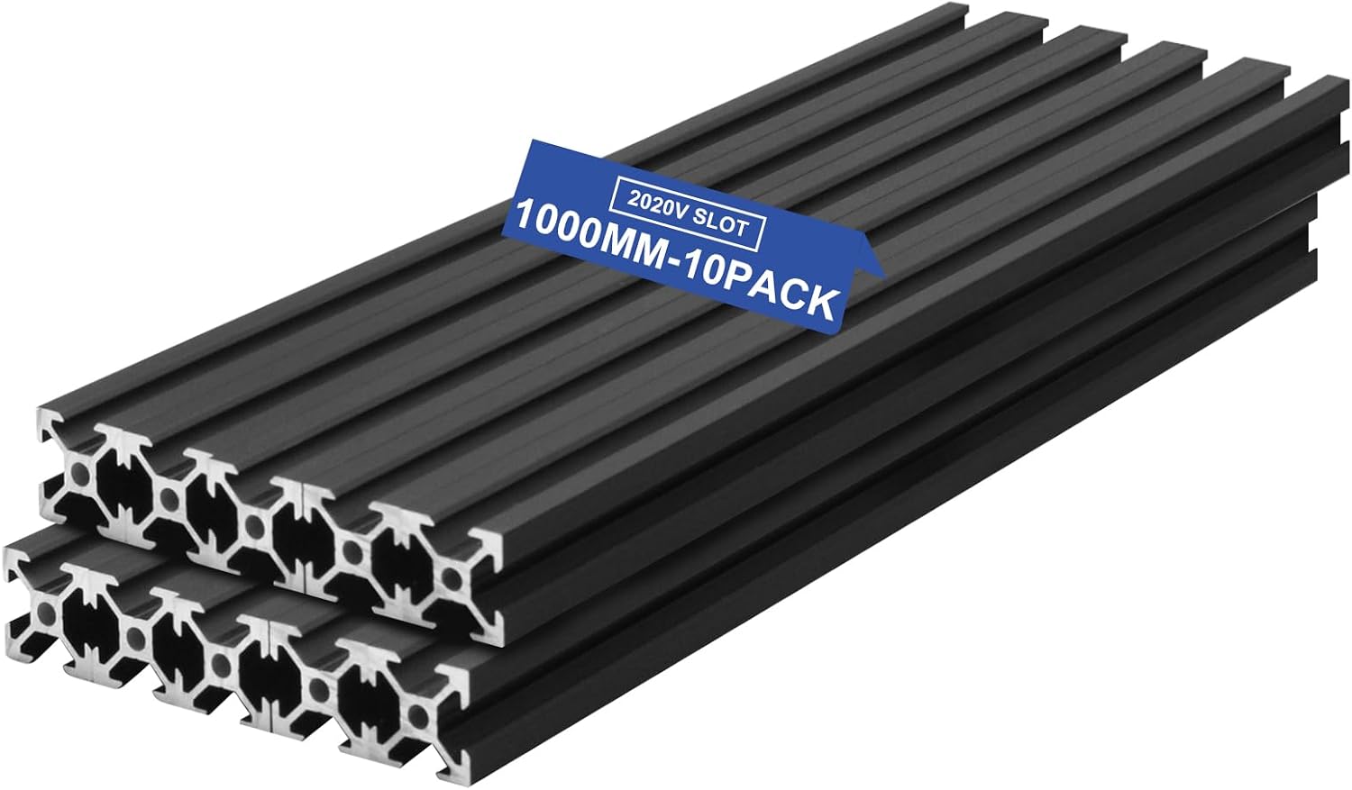 2020 V Slot Aluminum Extrusion Profile 600mm Black 4Pcs