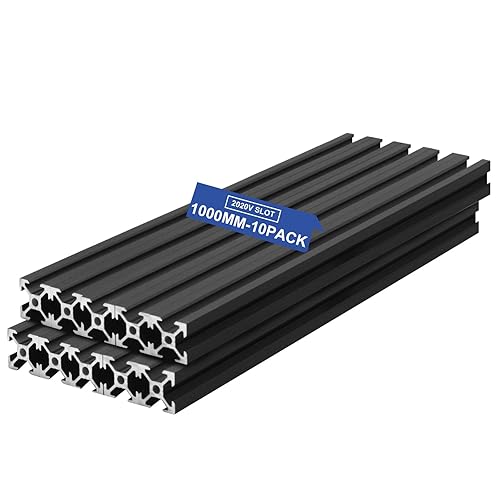 Miniatura 79 de 10 piezas de extrusión de aluminio 2020 con ranura en V, estándar europeo de 11.811 in (11.8 pulgadas) de longitud, aluminio extruido anodizado