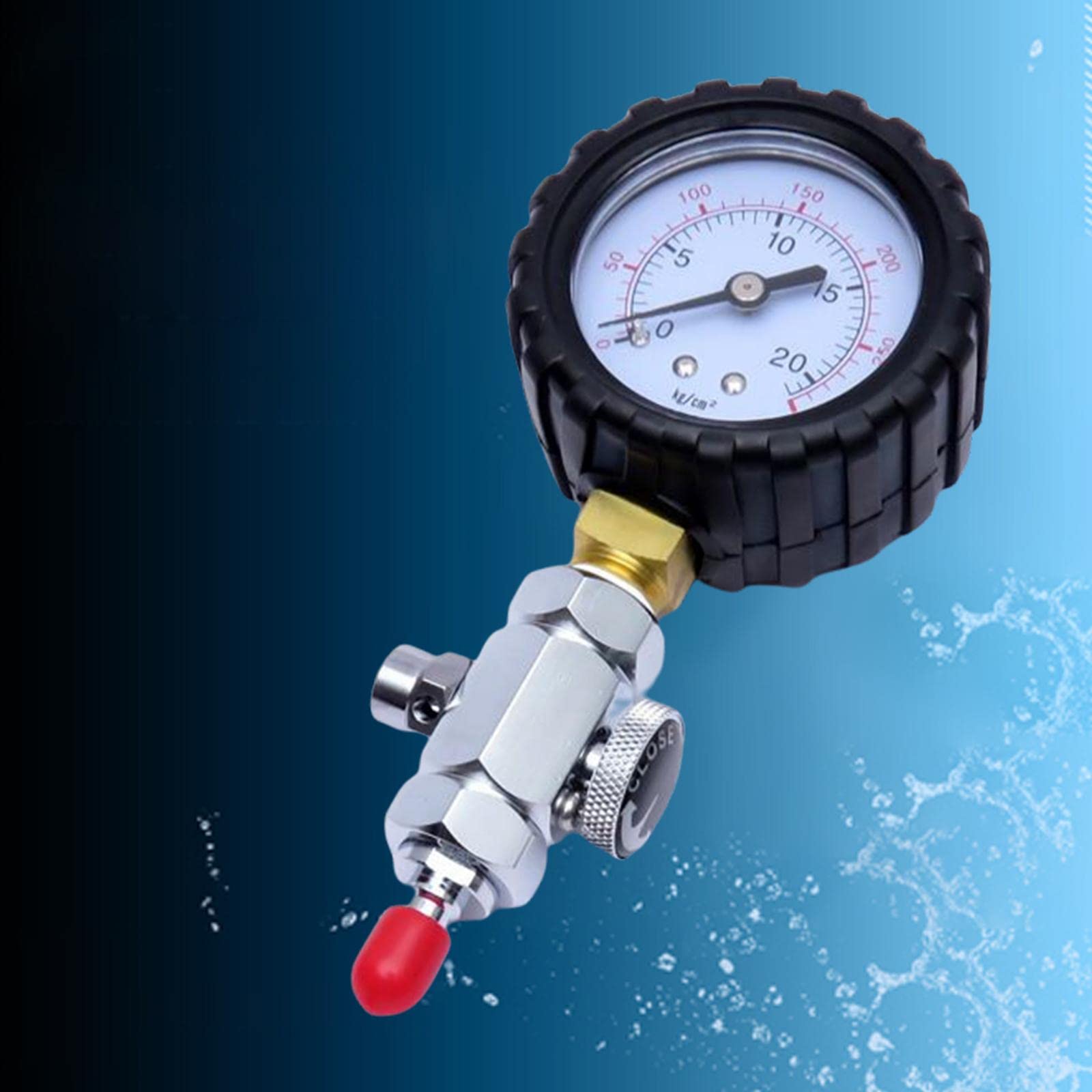 Harilla Scuba Diving Pressure Gauges Checker - 1ST Stage Scuba Dive Tank Regulator- 300 PSI Underwater Accessories