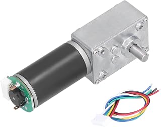 Gear Motor Self Locking High Torsion Speed Reduction Geared Motor 15mm Shaft Run and Accuracy High are Shaft 8mm 0 3in Output Steel Uses Gear (DC24V 27RPM)