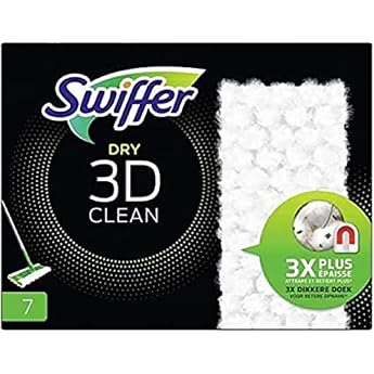 Swiffer Dust Collector 3D Cleaning Refills Floors Dry Wipes 7 Units Traps and Holds Dust