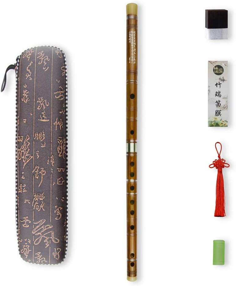 Amazon.com: D Key Dizi Bitter Bamboo Flute for Beginners with Free ...