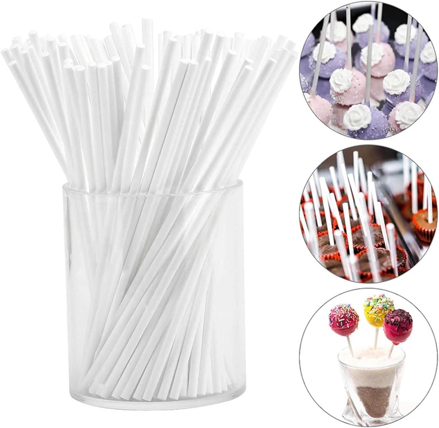 10 Packs Lollipop Sticks For Lollipops Cake Pop Accessories Candy Making Tools Desserts Stand Holder