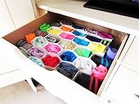 Vista 2 de Evelots - Organizador de cajones de cinta para bufandas, ropa