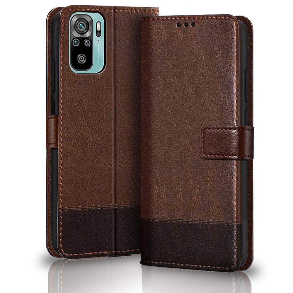 TheGiftKart Flip Back Cover Case for Redmi Note 10s / 10 / Note 11 SE | Dual-Color Leather Finish | Inbuilt Stand & Pockets | Flip Cover Back Case for Redmi Note 10s / 10 / Note 11 SE (Brown & Coffee) (B08Z1WWT1P) Amazon Price History, Amazon Price Tracker