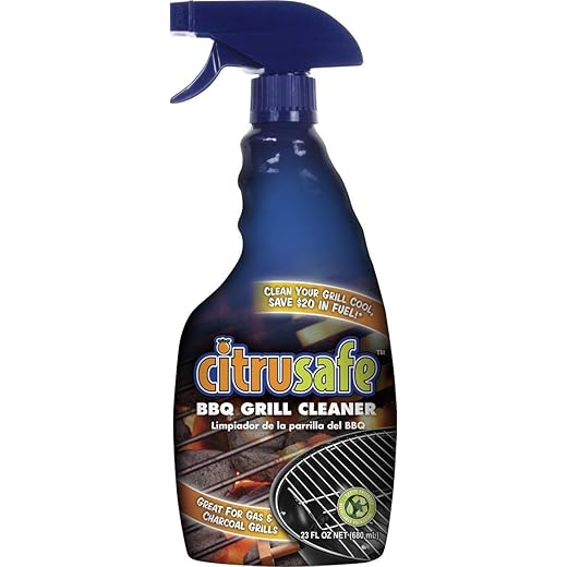 Citrusafe Grill Cleaning Spray - BBQ Grid and Grill Grate Cleanser (23oz) (23oz, 2-Pack)