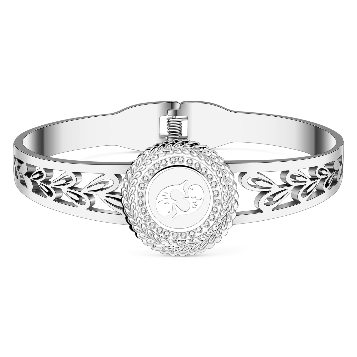 BAMAY Edelstahl 12 Sternzeichen Armband Armreif Konstellatio