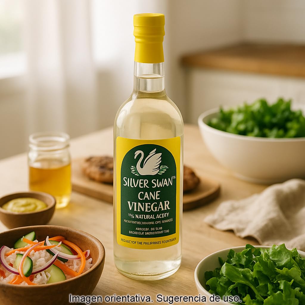 Vinagre blanco de caña 750 ml sabor intenso y ligeramente dulce para aliños, marinados, encurtidos y cocina asiática