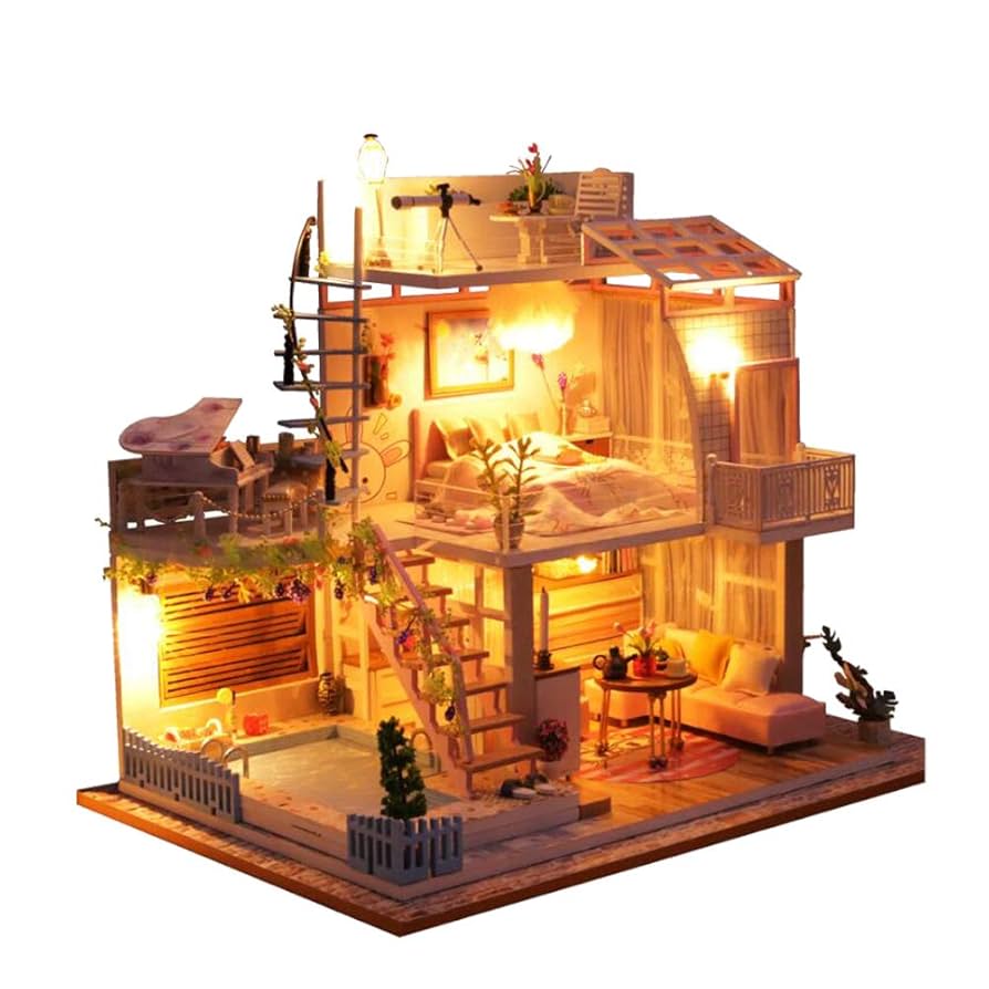 Amazon.com: ZQWE 3D Mini Doll House Kits Assembly Model