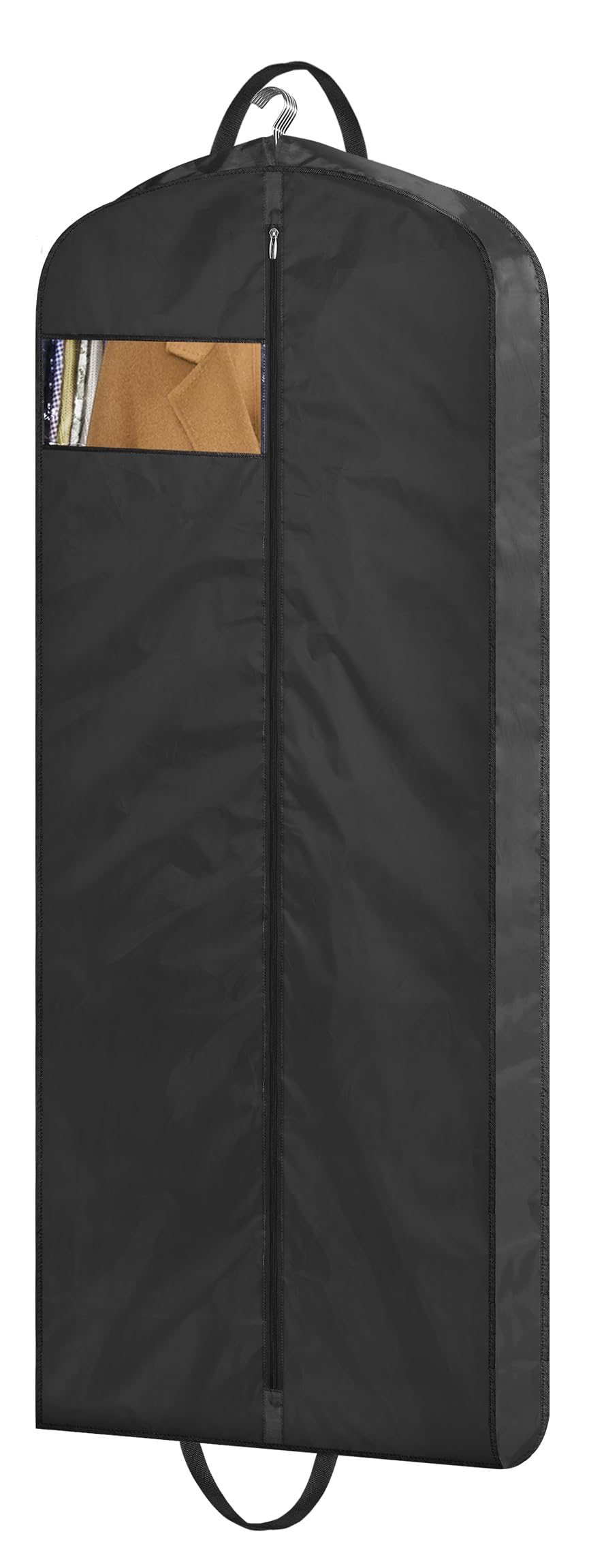 MISSLO 54" Garment Bags for Travel for Women Waterproof Dress Bags for Gowns Long Dress Cover for Gowns, Black, 1 Pack