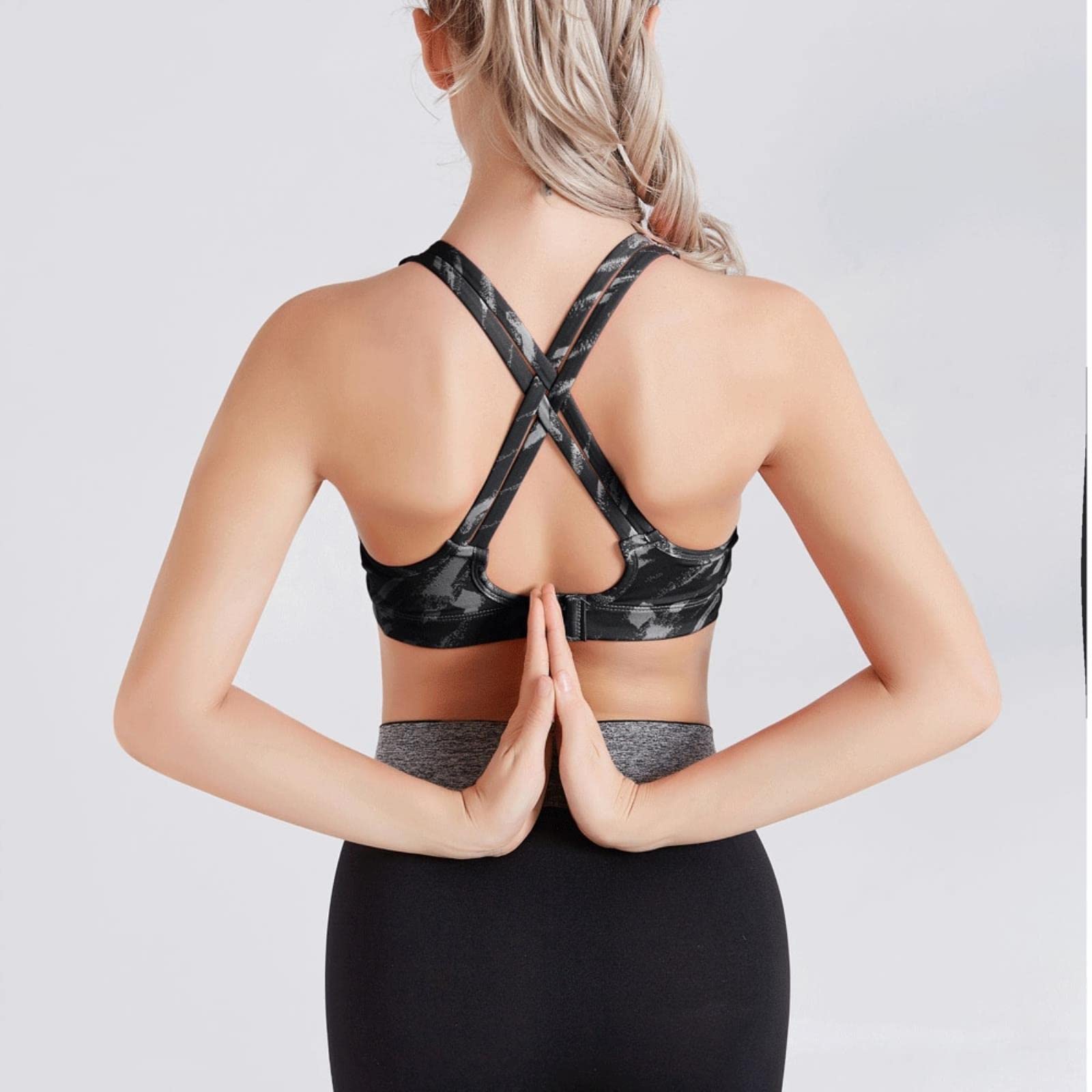 Biustonosz sportowy z wkładką Push Up Crop Top bez szwu, damski biustonosz na siłownię, trening, joga, top do biegania, odzież sportowa, aktywny top do jogi