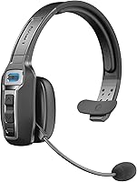 LEVN LE-HS012 Bluetooth Headset with AI Noise Cancelling Mic, 60H Battery, Mute Button for Truckers, Remote Work & Zoom Calls