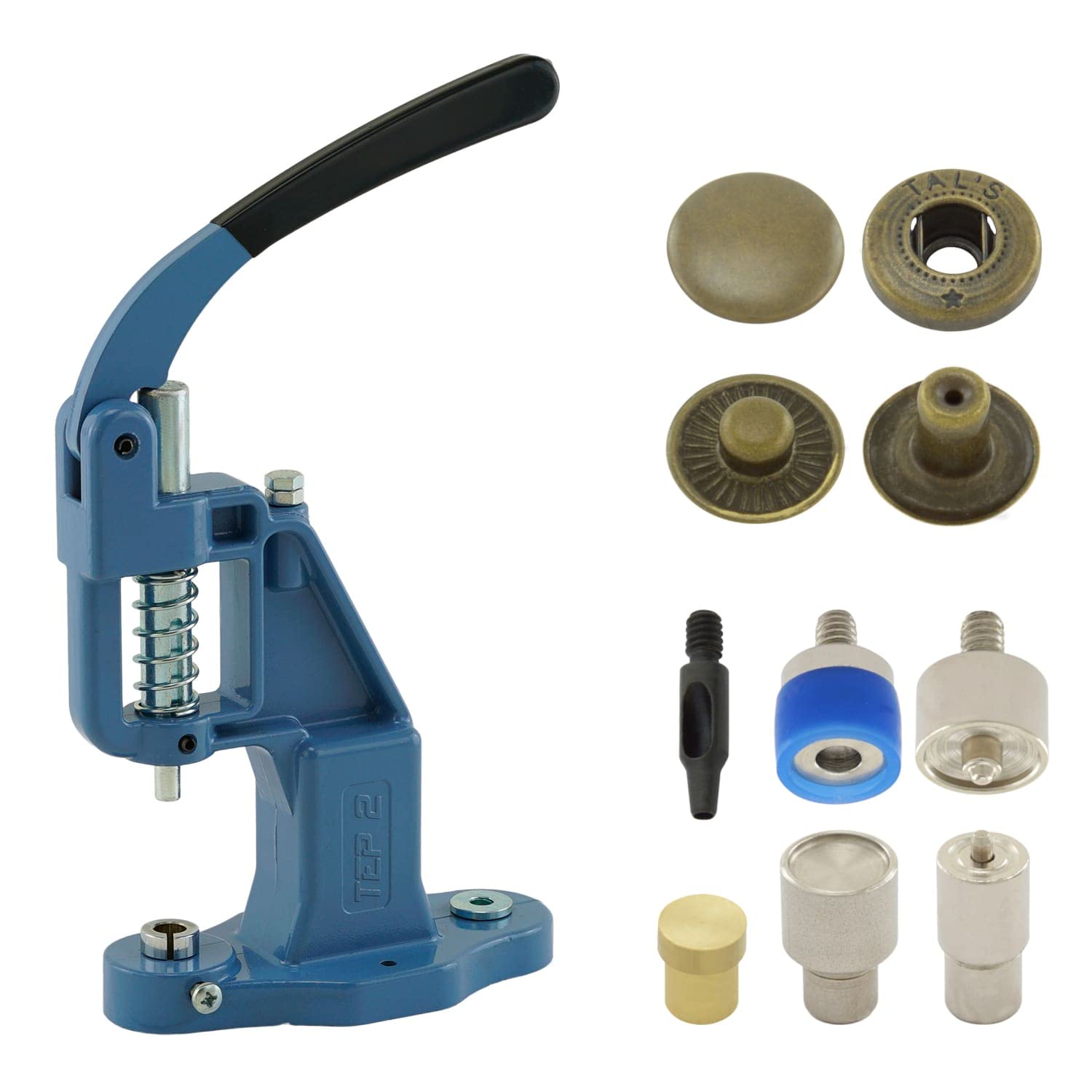 Set Di Pressa A Leva Per Bottoni A Pressione: Include 50 Bottoni In Ottone Anticato Da 10 Mm, Utensili Fai Da Te Per Tessuti E Pelle - 3
