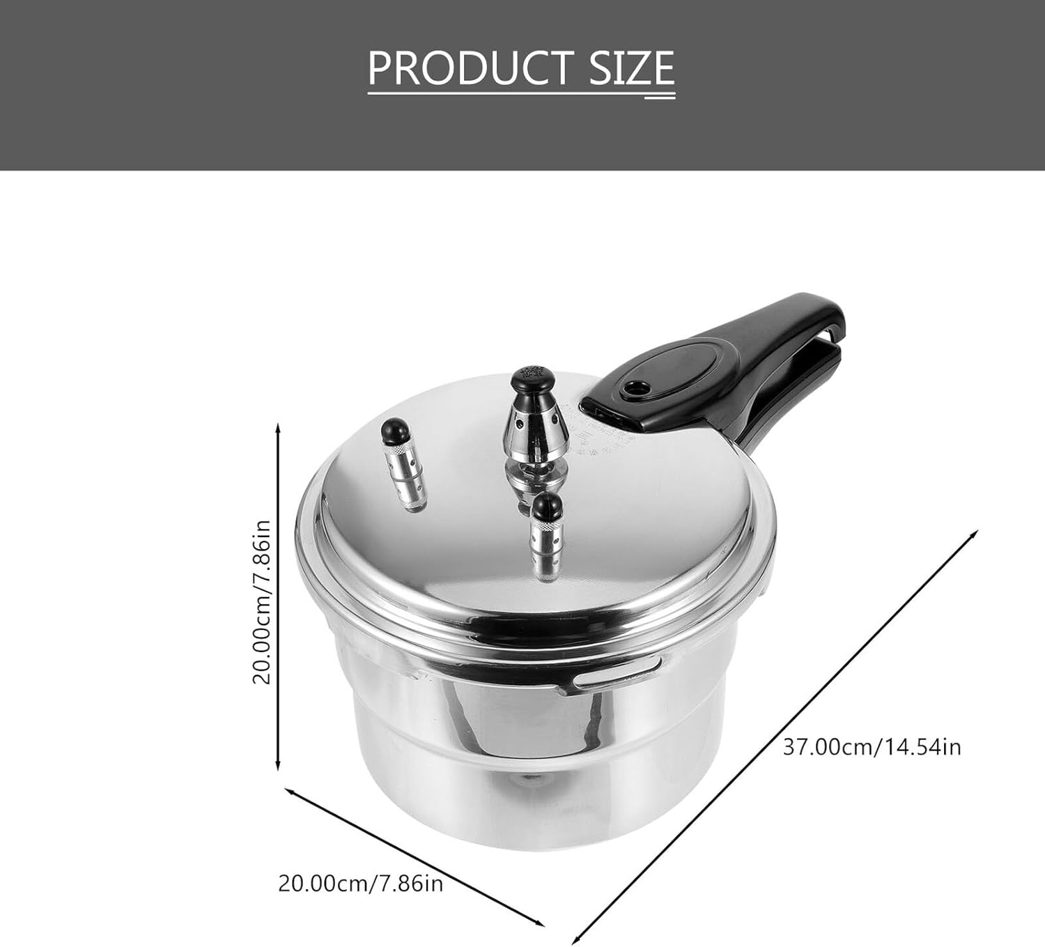 Angoily Thickened Aluminum Pressure Cooker Multi Cooker Pot with Steaming for Gas and Induction Stoves High Efficiency Energy-saving Kitchen Pressure Pot for Fast Cooking and Family Use