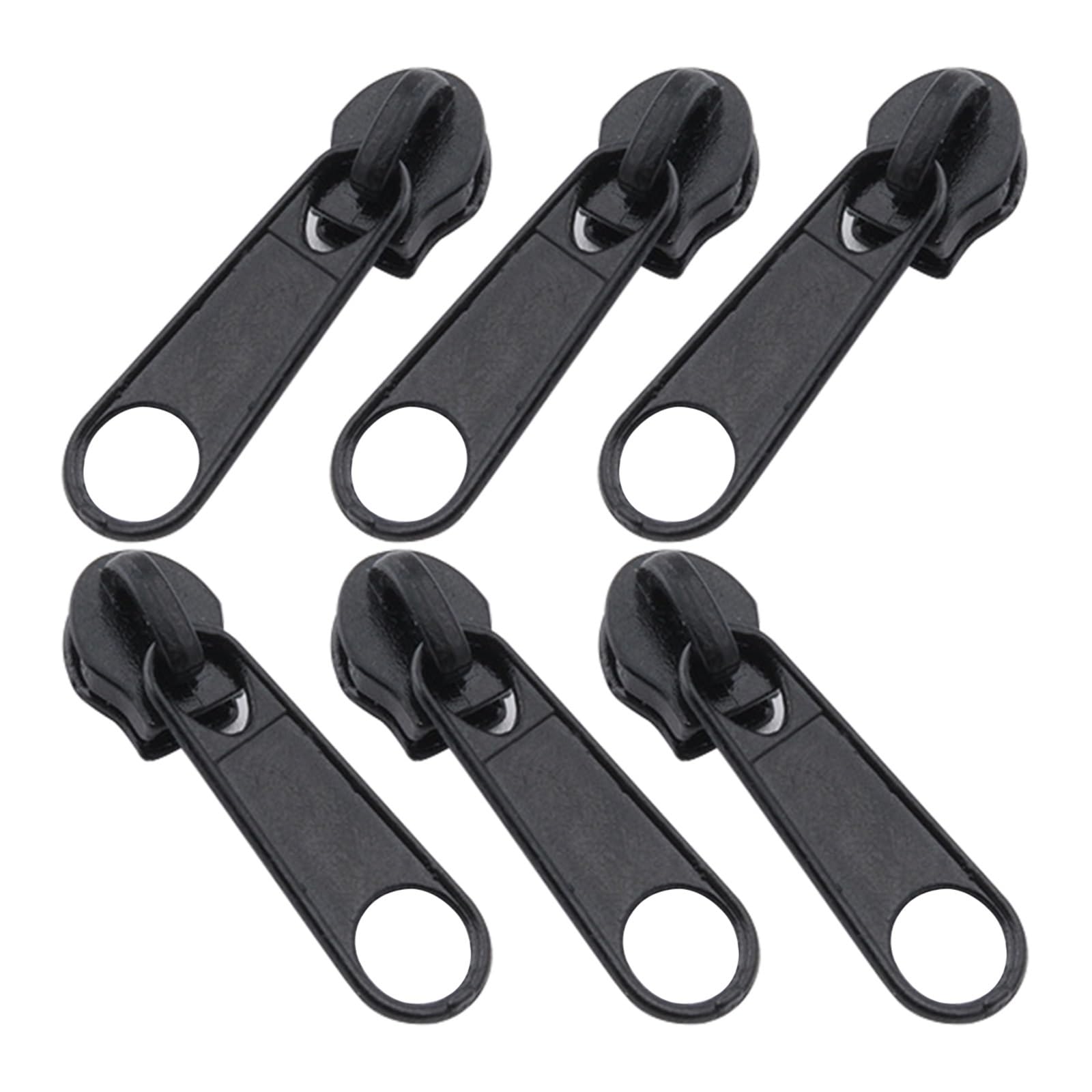 Kit de reparación de cremallera, 6 piezas de nailon con cremallera de cabeza corta de metal para equipaje
