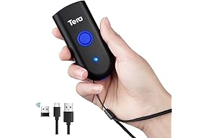 Tera Mini 1D Bluetooth Barcode Scanner: Waterproof, Wireless, Portable