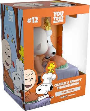Youtooz Charlie & Snoopy Thanksgiving 3.7" Inch Figure, Collectible Charlie Brown & Snoopy Thanksgiving Figure by Youtooz Peanuts Collection
