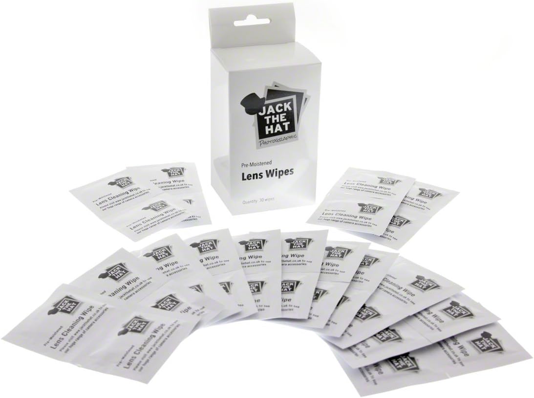 Premium Camera Lens Wipes. 30 x PreMoistened Wipes in Sealed Sachets