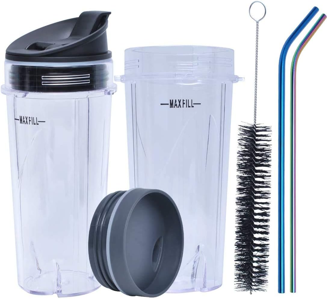 16oz Blender Cup Replacement Compatible with Nutri Ninja