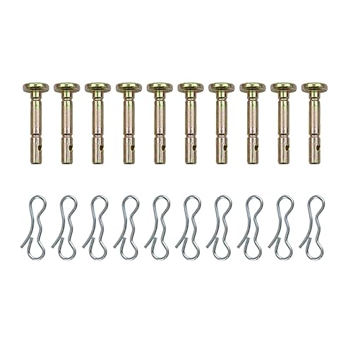 Juego de 20 pasadores de corte para quitanieves y pasadores de chaveta compatibles con MTD para Craftsman para Cub Cadet para quitanieves Troy Bilt,