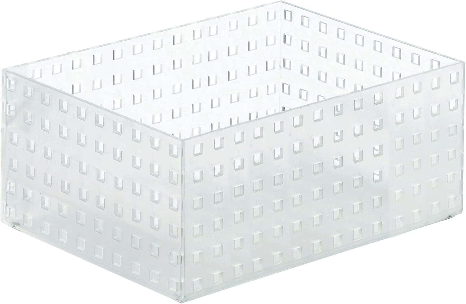 LIKE-IT 9016 Storage Box, Kitchen, Storage Case, Brix, 280, Wide, L, Approx. Width 8.3 x Depth 11.0 x Height 4.9 inches (21 x 28 x 12.5 cm), Clear, Made in Japan, Stackable Storage for Small Items,