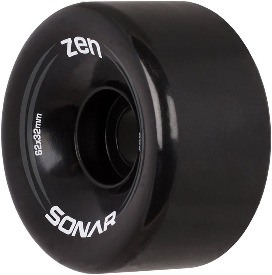 Sonar Wheels - Zen Quad Roller Skate 4 Pack Of 32Mm X 62Mm 85A | Black