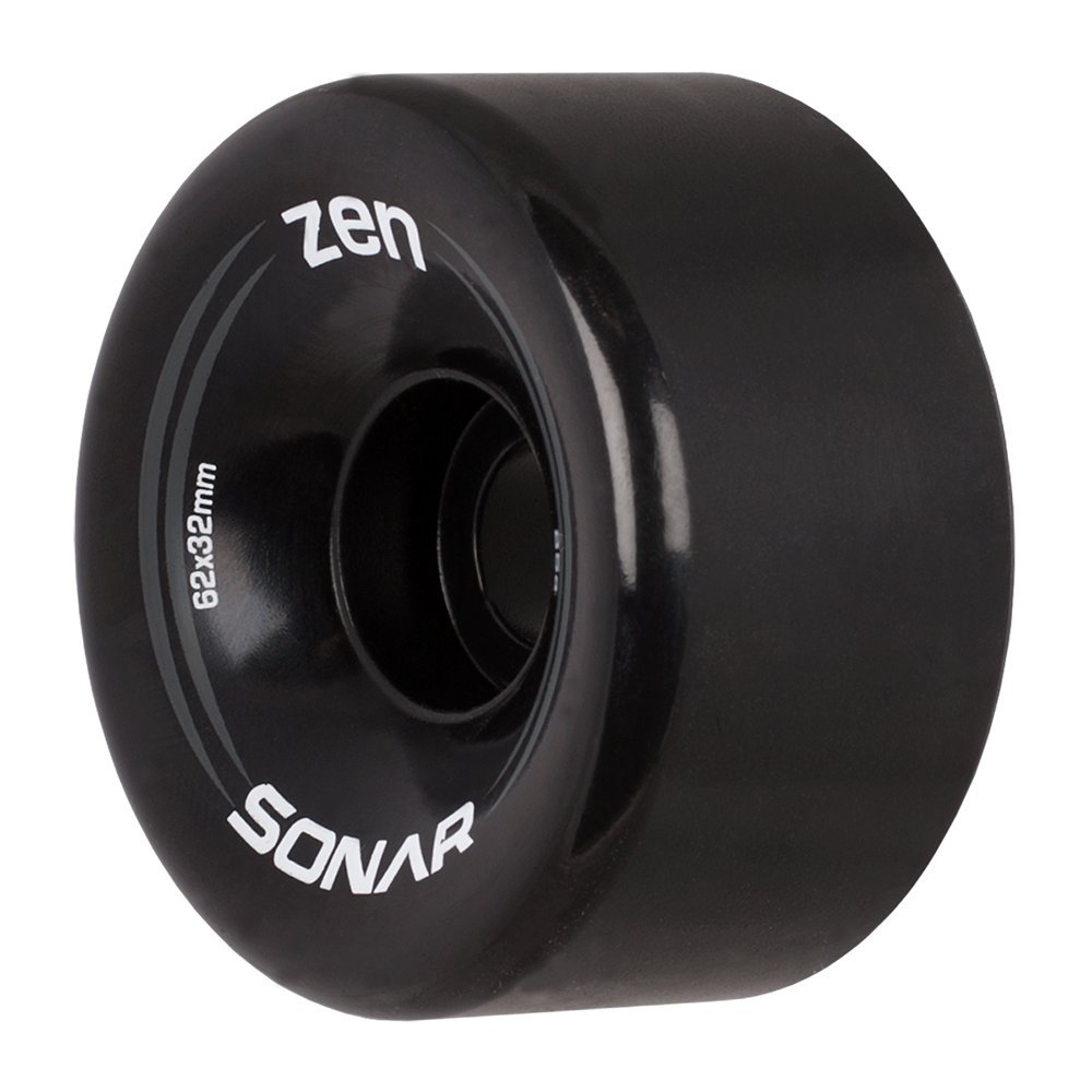 New! Riedell Sonar Zen Quad Outdoor Replacement Skate Wheels 8 Pack! (Black)