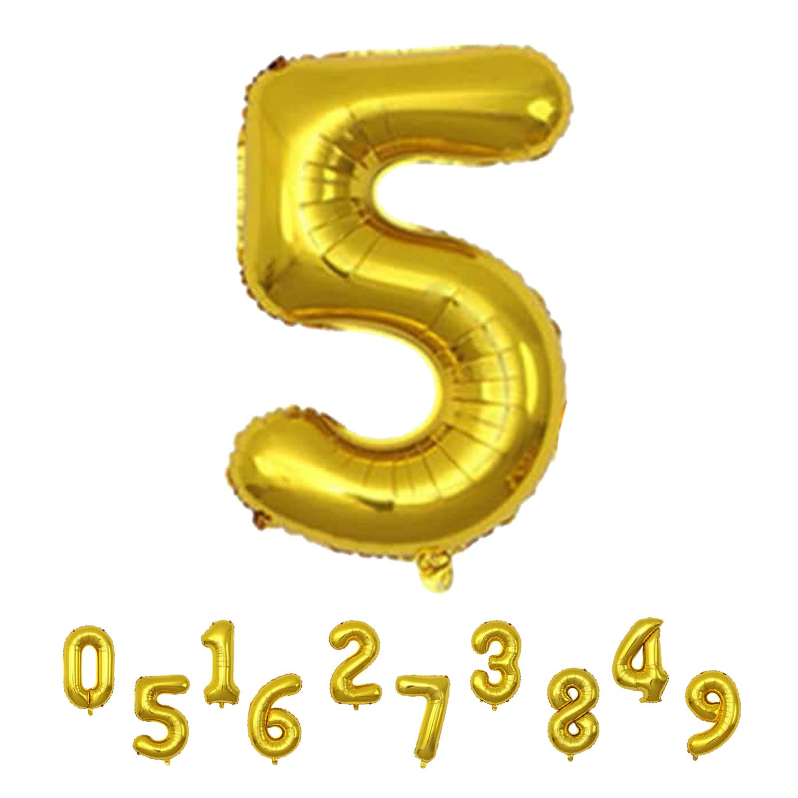 Amazon | ゴールド 誕生日 数字 バルーン ナンバー バルーン 5
