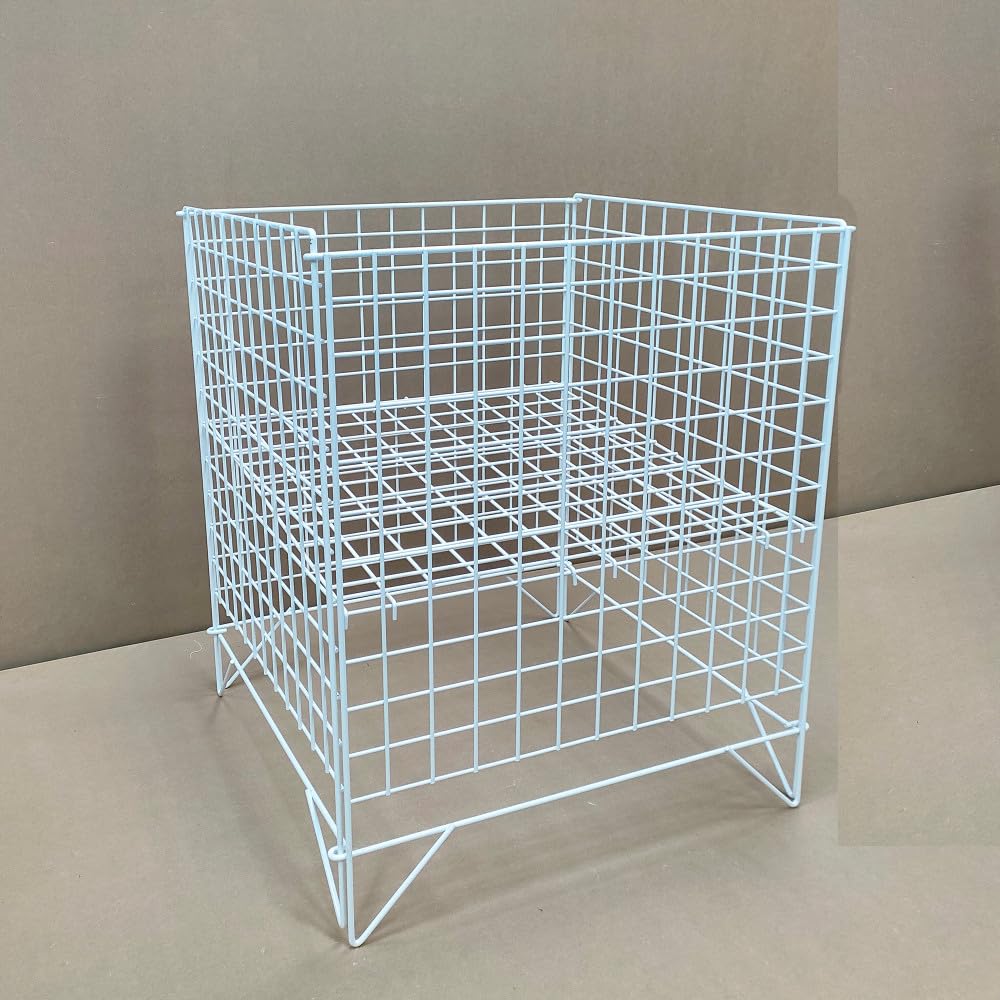 White Dump Bin Basket Retail Merchandising Display Storage Bin-62cm Square