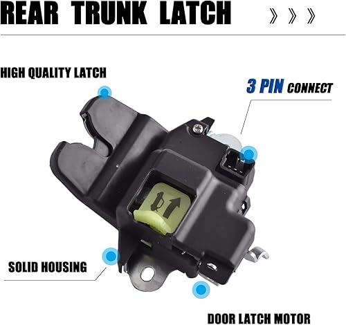 Miniatura 4 de Unikpas Motor de Actuador de Pestillo de Cerradura de Maletero Trasero Compatible para Kia Forte 2013-2018 Hyundai Accent 2018-2022 Reemplaza