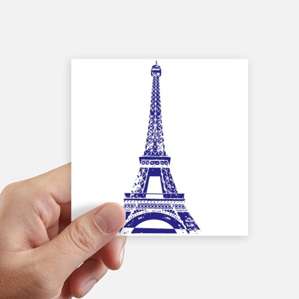 Sticker Tour Eiffel Silhouette France Paris autocollant de décoration multicolore 8 pièces