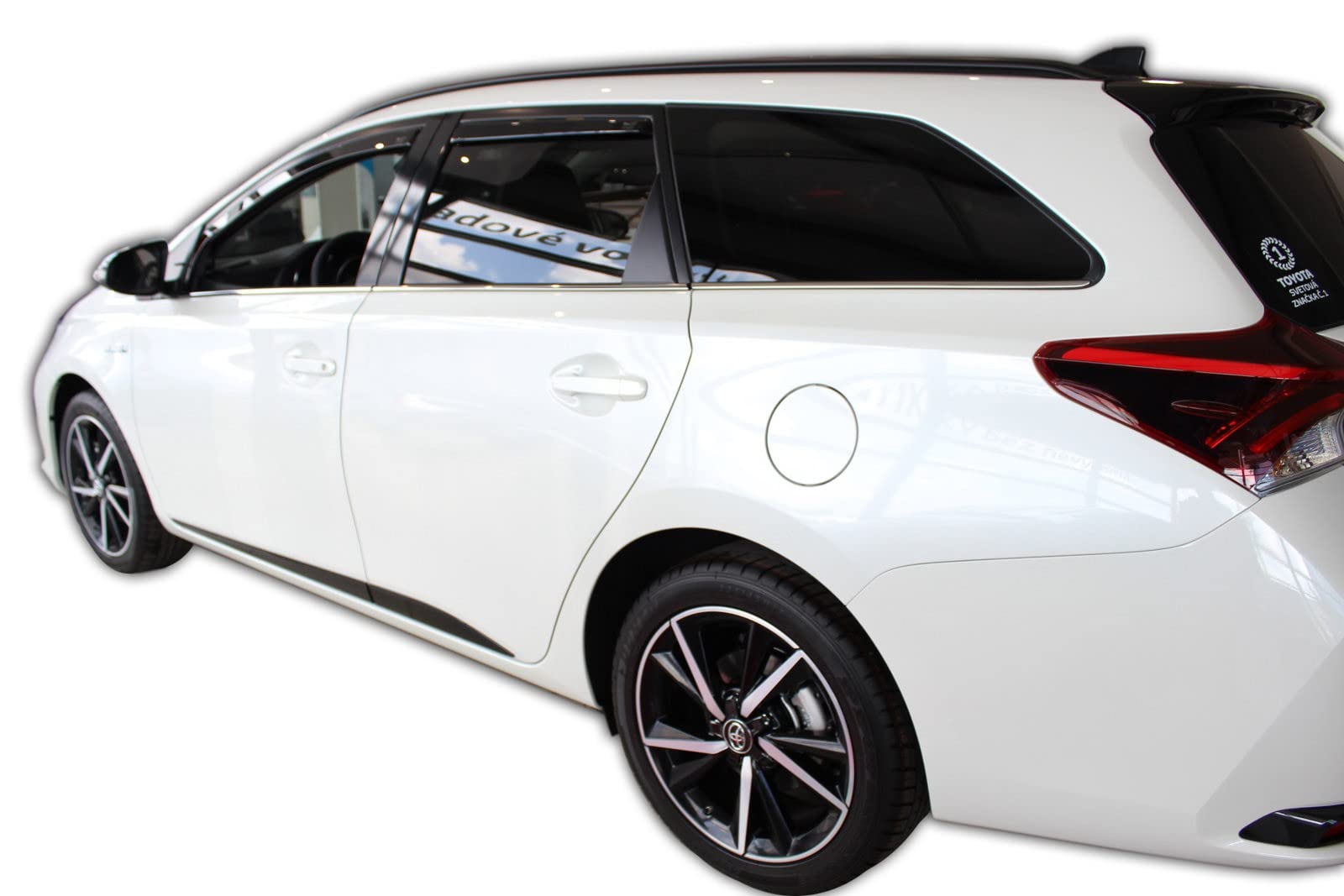 J&J AUTOMOTIVE Windabweiser passend für Toyota Auris 2 5-Türer Kombi 2013-2018 4tlg, Heko Regenabweiser Vorne Hinten Getönt Dunkel Passform