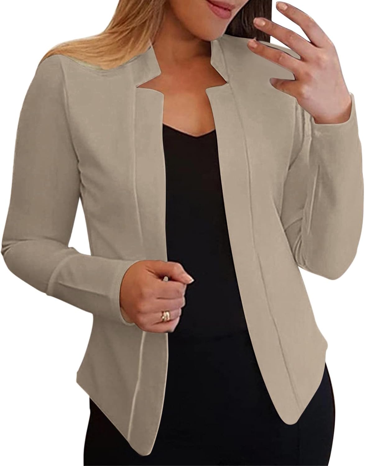 C’est TT Blazer Für Damen Leicht Bequem Bürojacke Blazerjacke Einfarbig Business Damenblazer Anzugjacke Casual Jacke Arbeitsjacke
