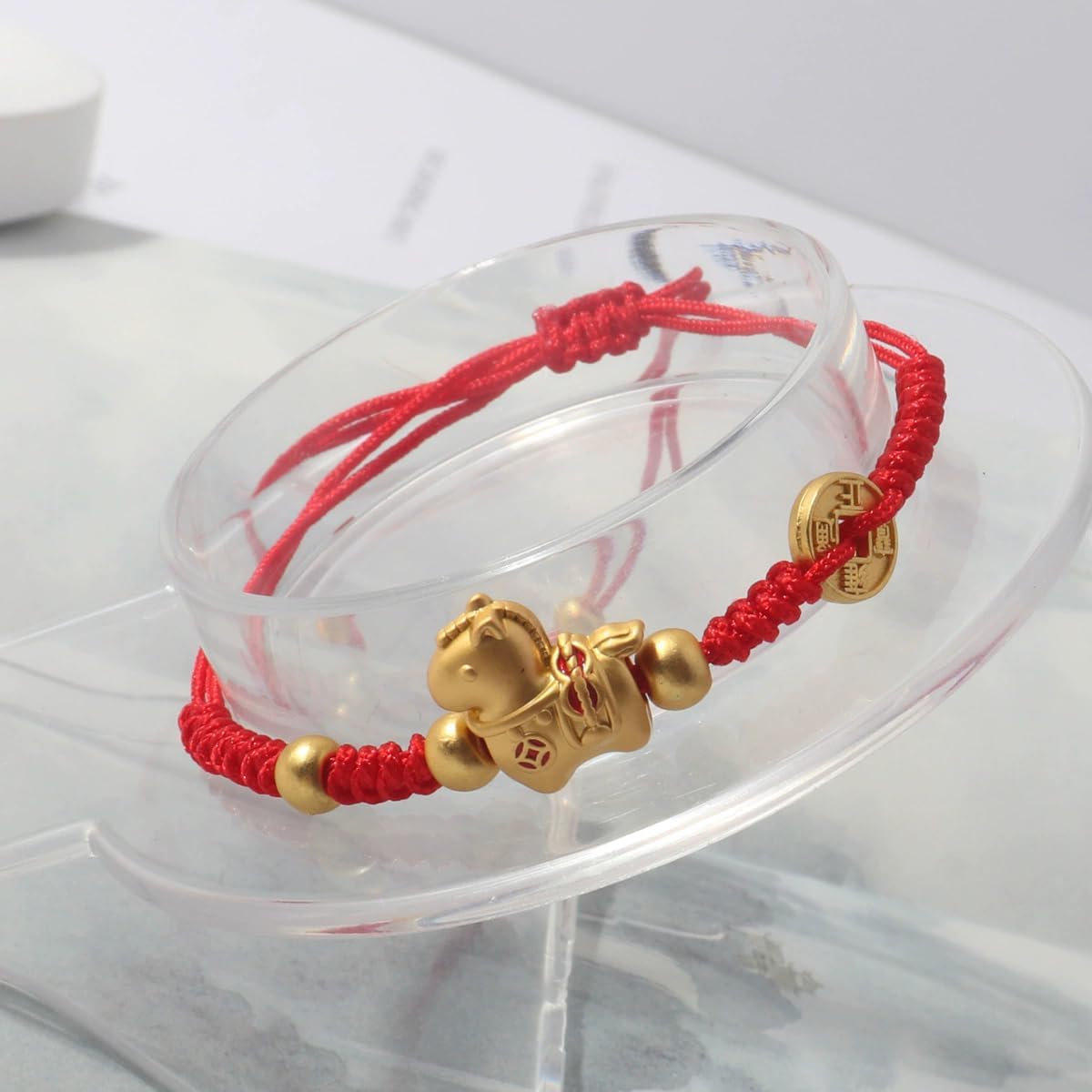 Lucky Horse Red String Bracelet Chinese Zodiac Horse Sign New Year Rope Braided Bracelet - Image 4