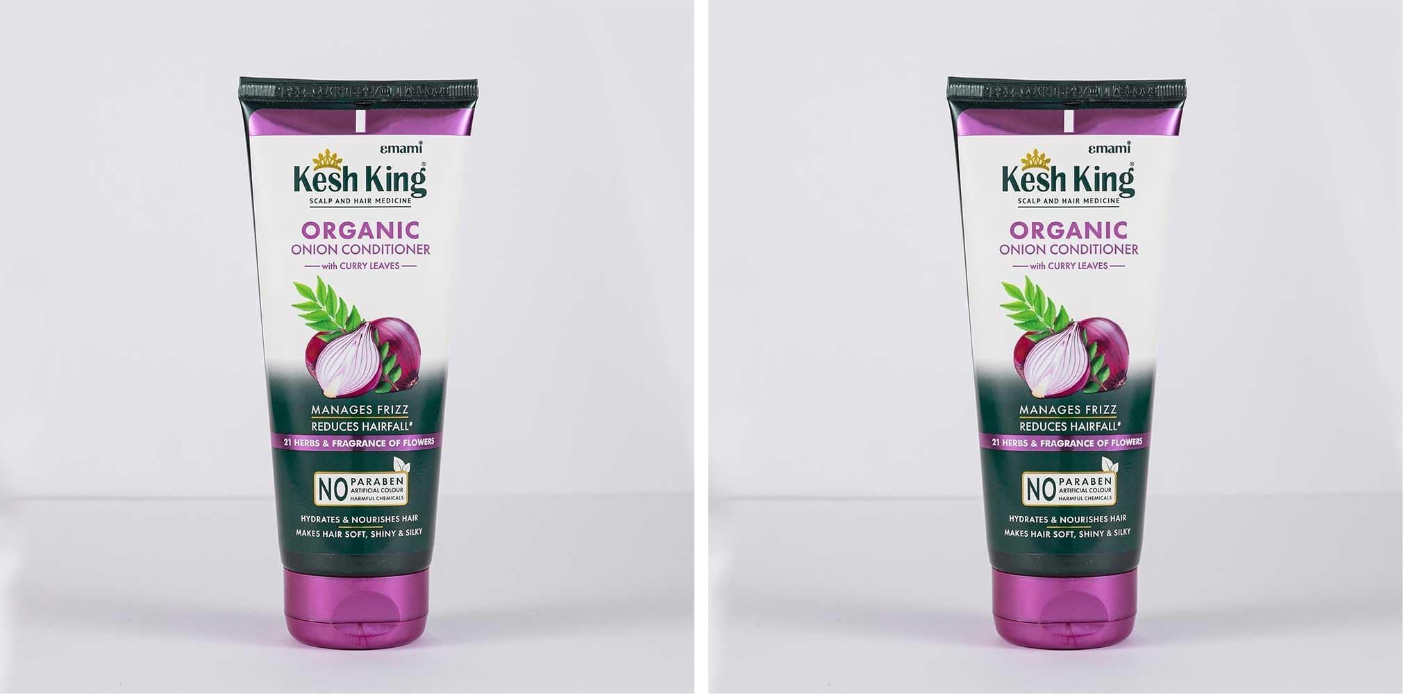 Emami Organic Onion Conditioner With Curry Leaves For Hydrated And Nourished Hair For All Hair Types, 200 Millilitre - Unscented (Pack of 2)