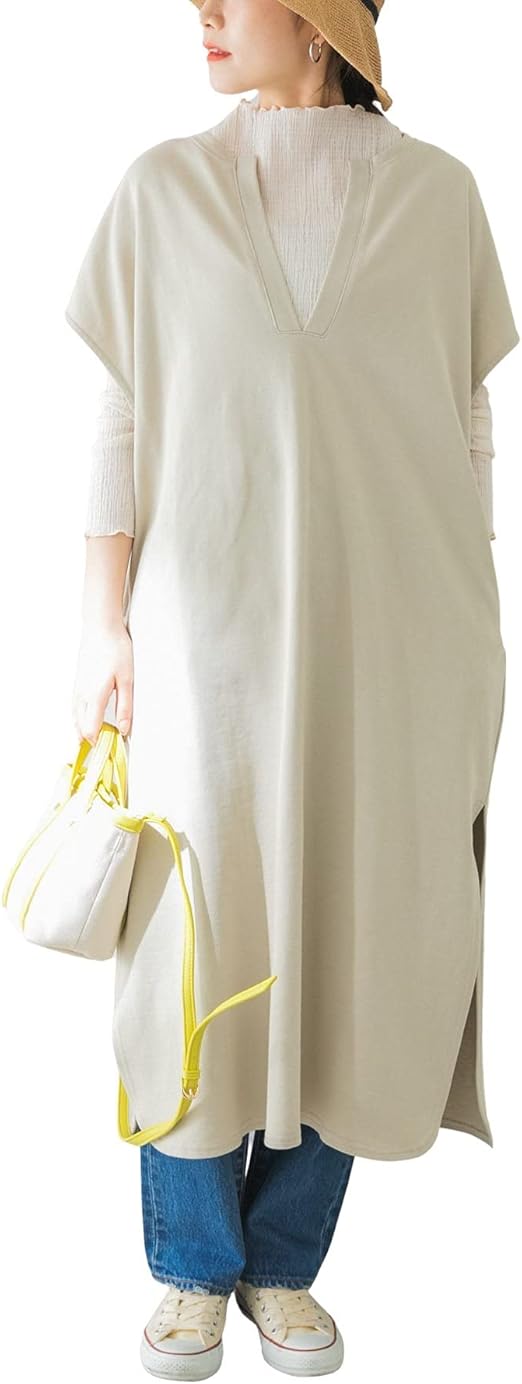Amazon Co Jp アーバンリサーチ ワンピース ドレス 裏毛カフタンワンピース レディース Ur15 26t002 L Beige Free 服 ファッション小物