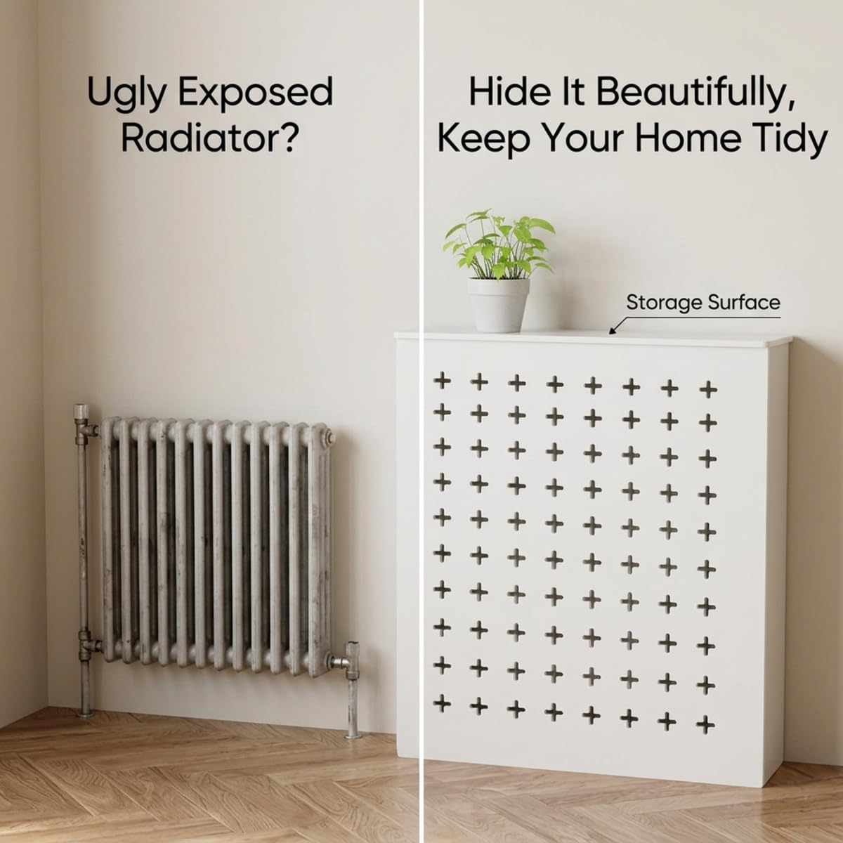 Cubre radiador Moderno con Estante, Mueble Elegante para decoración hogar