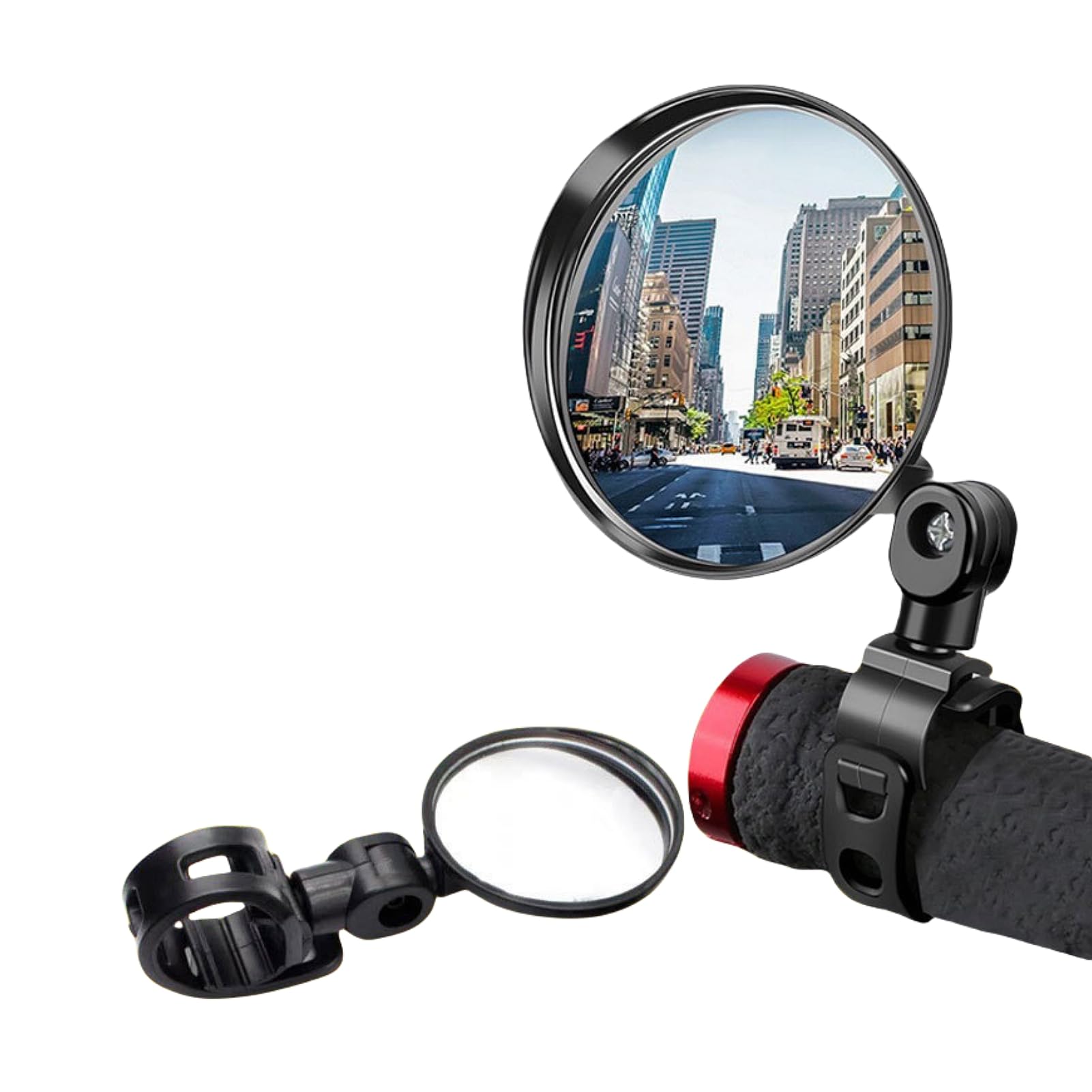 Saluaqui 2pcs Shockproof Bike Mirror, Adjustable Wide Angle Convex Lens Safe Rearview Mirror, Clear Lens for Most Mobility Scooters and Wheelchair, Wholesale Business